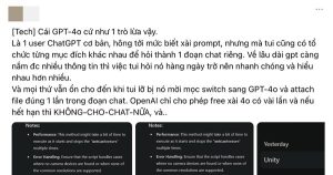 Người dùng Việt kêu trời vì bản cập nhật ChatGPT-4o, gọi đây như là “một trò lừa”